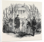 Queen Victoria Planting an Oak at Stowe. by Anonymous