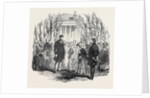 Queen Victoria Planting an Oak at Stowe. by Anonymous