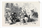 The Carnival at Rome, Explosion of a Hand Grenade in the Carriage of the Prince of Musignano by Anonymous