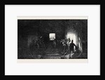 The Britannia Tubular Bridge: Interior of the Tube, Mr. Stephenson Driving the Last Rivet by Anonymous