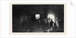 The Britannia Tubular Bridge: Interior of the Tube, Mr. Stephenson Driving the Last Rivet by Anonymous