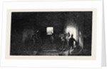 The Britannia Tubular Bridge: Interior of the Tube, Mr. Stephenson Driving the Last Rivet by Anonymous