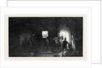 The Britannia Tubular Bridge: Interior of the Tube, Mr. Stephenson Driving the Last Rivet by Anonymous
