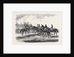 Epsom Spring Meeting, Sketch on the Downs, Preparing to Start for the Great Metropolitan Stakes, April 13, 1850 by Anonymous