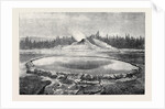 Castle Geyser and Hot Spring Montana North America 1873 by Anonymous