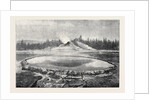 Castle Geyser and Hot Spring Montana North America 1873 by Anonymous