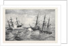 H.M.S. Immortalite Finding the Derelict Margaret Pollock at Sea 1873 by Anonymous