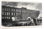 Fire at the Railway Carriage Works Miles Platting Manchester 1873 by Anonymous