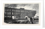Fire at the Railway Carriage Works Miles Platting Manchester 1873 by Anonymous