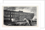 Fire at the Railway Carriage Works Miles Platting Manchester 1873 by Anonymous