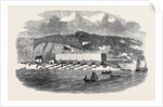Launch of Pontoon for the Great Eastern Steamship at Neyland Milford Haven by Anonymous