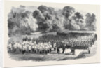 The Oxfordshire Militia in the Garden of St. John's College Oxford by Anonymous