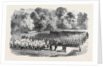 The Oxfordshire Militia in the Garden of St. John's College Oxford by Anonymous