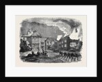 Destruction by Fire of Birdingbury Hall Warwickshire from a Sketch by Mr. R.G. Sweeting of Southam by Anonymous