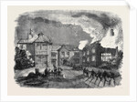 Destruction by Fire of Birdingbury Hall Warwickshire from a Sketch by Mr. R.G. Sweeting of Southam by Anonymous