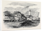 Inundation of the River Aar, at Unterseen, Switzerland, on August 1, Remains of Houses above the Bridge by Anonymous