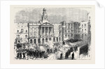 The Revolt at Cadiz: Troops Attacking the Town Hall Spain 1869 by Anonymous