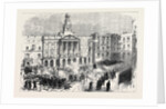 The Revolt at Cadiz: Troops Attacking the Town Hall Spain 1869 by Anonymous