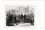 The Lord Mayor of Dublin Presenting the City Keys to the Right Hon. Earl Spencer K.G. Lord Lieutenant of Ireland 1869 by Anonymous