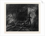 The New Overland Route to India and the Railway Tunnel of the Alps: Boring Machine in the Second Working Gallery 1869 by Anonymous