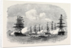 Visit of the King of Portugal to the English Channel Fleet at Lisbon 1869 by Anonymous