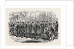 The Royal Drawingroom: Yeomen of the Guard Marching to Buckingham Palace UK 1869 by Anonymous