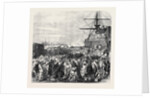 Embarkation of Dockyard Workmen As Emigrants at Portsmouth UK 1869 by Anonymous
