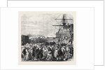 Embarkation of Dockyard Workmen As Emigrants at Portsmouth UK 1869 by Anonymous