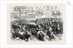 The Disturbances in Paris: Cavalry Clearing the Boulevards on the Night of June 10 1869 France by Anonymous