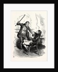 Charles Dickens Sketches by Boz Leave that 'Ere Bell Alone You Wretched Loo-Nattic ! Said the Boots Suddenly Forcing the Unfortunate Trott Back Into His Chair. And Brandishing the Stick Aloft. by Anonymous