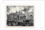 Burning of the Dublin Theatre Ireland 1880 by Anonymous