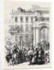 The Emperor of Russia Bowing to the People from the Soltykoff Balcony of the Winter St. Petersburg 1880 by Anonymous