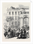 The Emperor of Russia Bowing to the People from the Soltykoff Balcony of the Winter St. Petersburg 1880 by Anonymous