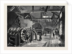 The St. Gothard Tunnel: Air-Compressing Machinery at Airolo 1880 by Anonymous