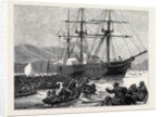 Irish Relief Squadron Under the Duke of Edinburgh: Distributing Stores from H.M.S. Valorous at Kilkerran 1880 by Anonymous