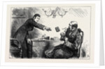 The Usurer However Chucked Him Scornfully an Old Pocket-Book with a Ten-Pound Note Inside Saying. 'There 's Your Own Money Back Again with Interest Magpie!' 1880 by Anonymous