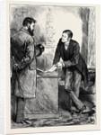 See Here and Here and Here Continued Lobster in Excellent Tone and Temper Turning Over the Leaves of a Packet of Oblong Papers Lying Before Him. There is Your Signature. 1880 by Anonymous