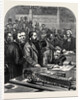The New House of Commons: Members Signing the Roll of Parliament 1880 by Anonymous