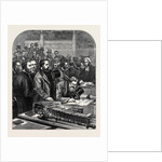 The New House of Commons: Members Signing the Roll of Parliament 1880 by Anonymous