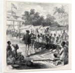 The Ashantee War: Arrivals at the North Gate Cape Coast Castle 1874 by Anonymous
