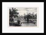 The Ashantee War: The Camp at Prah-Su Native Artillery Crossing the River 1874 by Anonymous