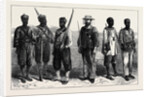 The Ashantee War: Sentries of the Different Lines of Troops in Camp at Prah-Su 1874 by Anonymous