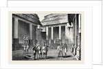 The Ashantee War: Interior of the Adansi Chief's Palace at Fomannah: English Officers Selecting Quarters 1874 by Anonymous