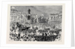 The Royal Entry Into London: The Procession Passing the Guards' Memorial Waterloo Place 1874 by Anonymous