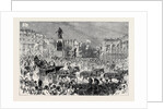 The Royal Entry Into London: The Procession Passing the Guards' Memorial Waterloo Place 1874 by Anonymous