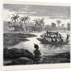 Crossing the Sweet River Near Elmina 1874 by Anonymous