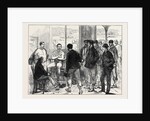 The Universities' Boat Race on the Thames: Weighing the Crew 1874 by Anonymous
