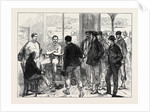 The Universities' Boat Race on the Thames: Weighing the Crew 1874 by Anonymous