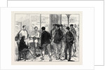 The Universities' Boat Race on the Thames: Weighing the Crew 1874 by Anonymous