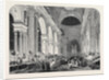 Preparation in St. Paul's Cathedral, for the Funeral of the Duke: The Nave, by Gaslight, 1852 by Anonymous